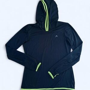 Black and Green Long Sleeve Relaxed Hoodie